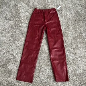 Pacsun faux red leather pants. Brand new with tags, never worn!